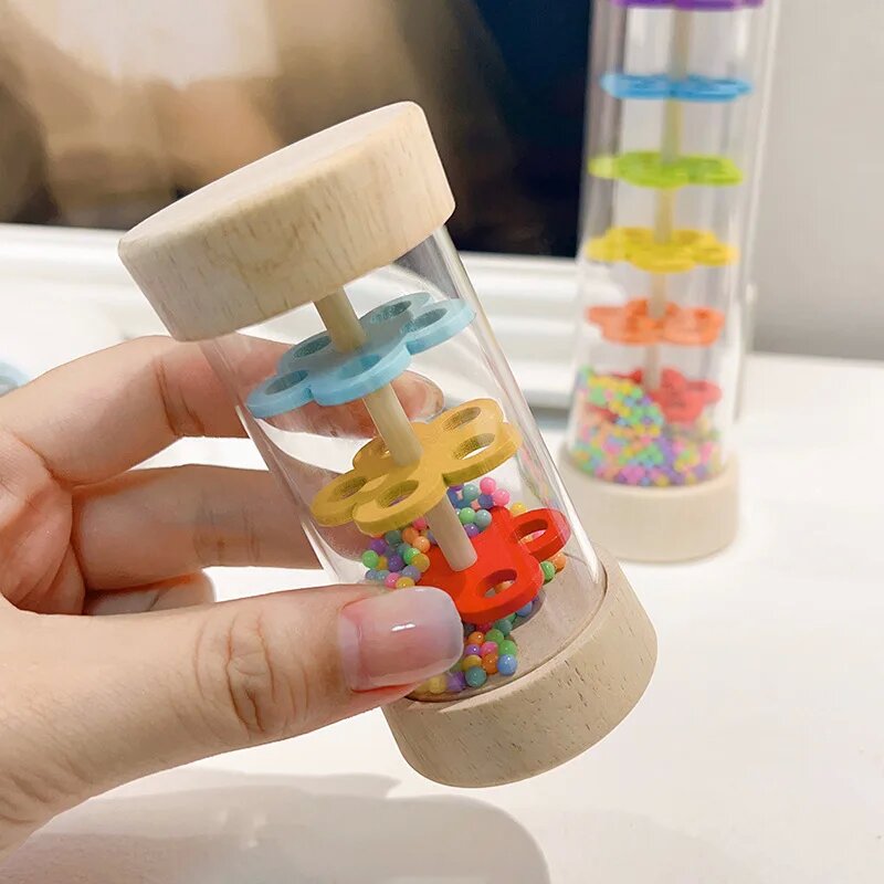 Kids Education Bell - Yağmur Ses Tüpü Simülatörü Oyuncak Gökkuşağı
