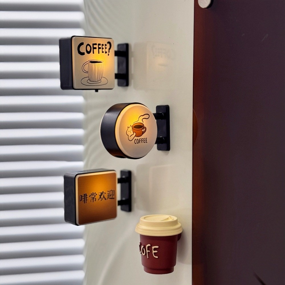 Magnetic Letter Board - Kahve Köşesi Işık Tabelası Buzdolabı Mıknatısı