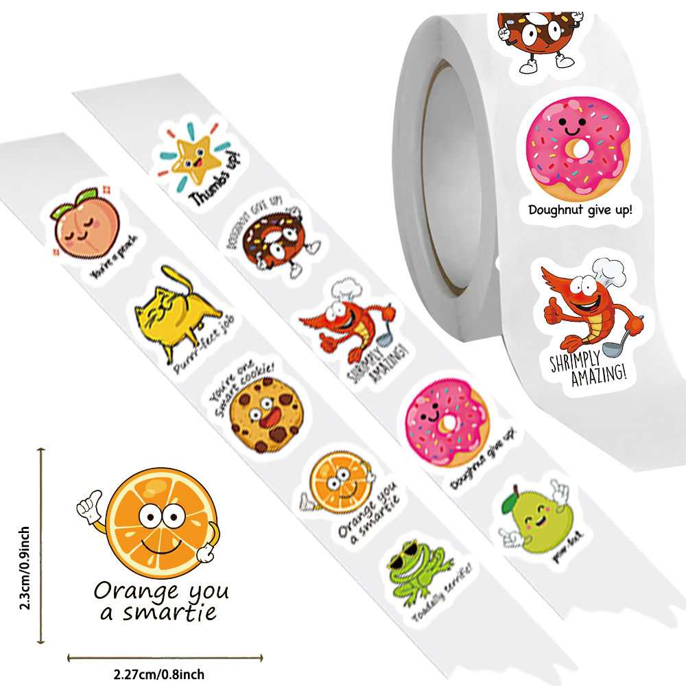 500 adet rulo Sevimli Çıkartma - Kids Education Motivation incelemesi ve fiyatı