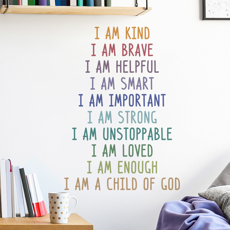 Pozitif Çocuk Sınıf Duvar Resm - Kids Education Motivation incelemesi ve fiyatı