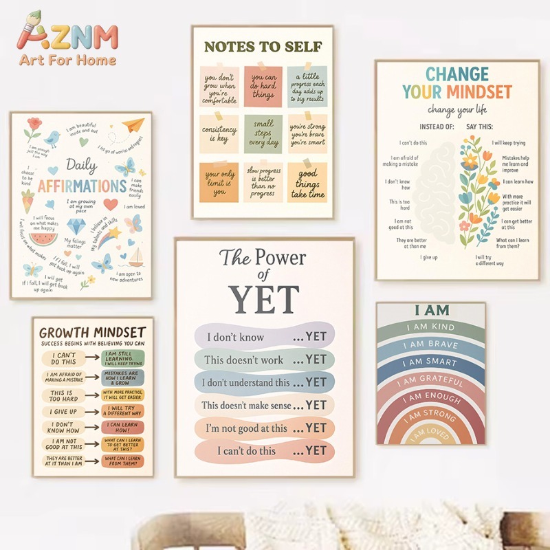 AZNM Yumuşak Pastel Büyüme Düş - Kids Education Motivation incelemesi ve fiyatı