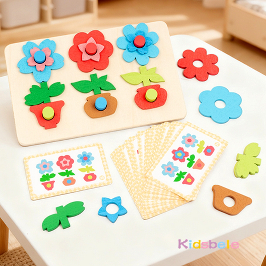 Montessori DIY Ahşap Çiçek Bul - Kids Education Card incelemesi ve fiyatı