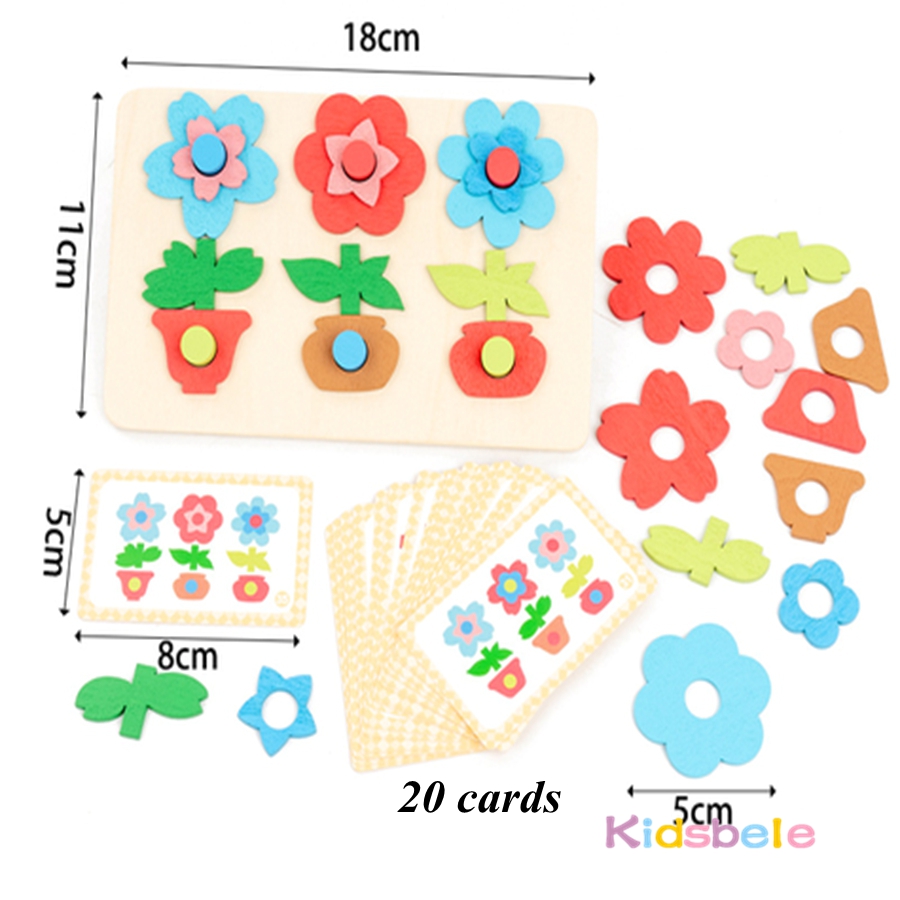 Montessori DIY Ahşap Çiçek Bul - Kids Education Card incelemesi ve fiyatı