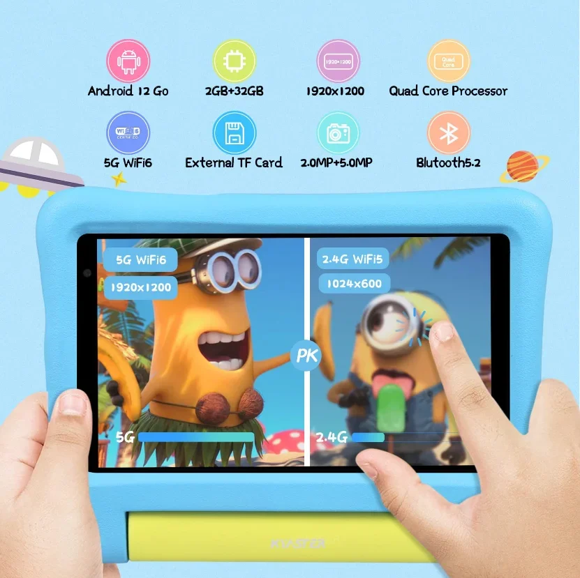 7 İnç 5G WiFi 6 Android12 A133 - Kids Education Software For Pc incelemesi ve fiyatı